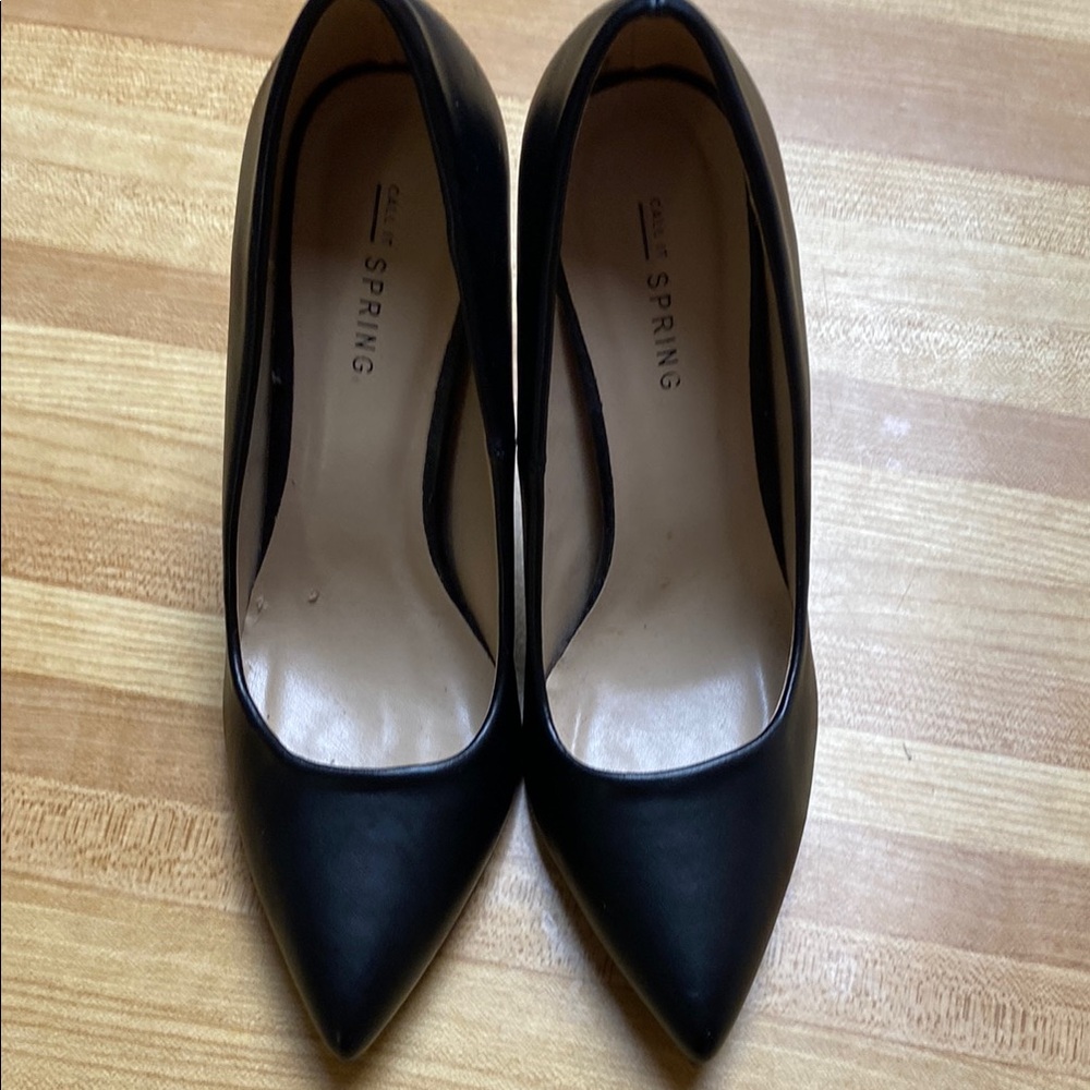 Call It Spring Black Heels Classic Pointed-Toe